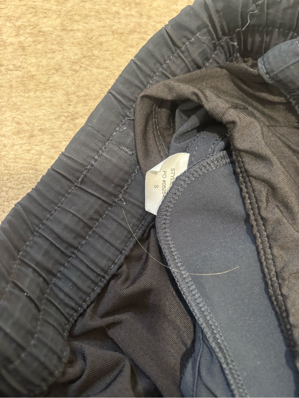 Vuori Navy Drawstring Performance Shorts with Zip Pocket - Picture 3 of 3